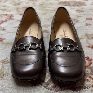 Salvatore Ferragamo Brown Leather Loafers